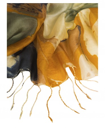 Палантин Женский S23-FLEUR.MODERNE/JAUNE